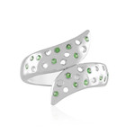 Zilveren ring met Tanzania Tsavorieten (de Melo)