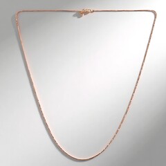 Collier  mailles vénitiennes – 61 cm (ajustable) – argent plaqué or rose