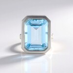 Ciondolo in argento con Topazio Blu Cielo