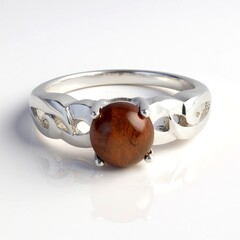 Anello in argento con Occhio di Tigre Rosso