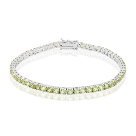 Brazalete en plata con Peridoto de Birmania