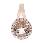 Gouden hanger met een AAA Morganiet