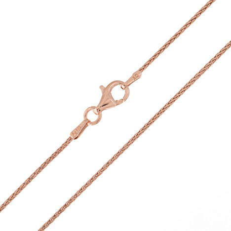 Silber-Zopfkette - 4,96 g - 70 cm - rosévergoldet