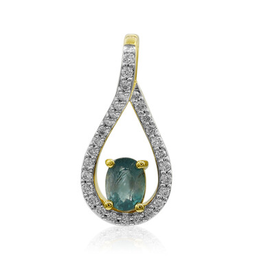 Ciondolo in oro con Grandidierite (AMAYANI)