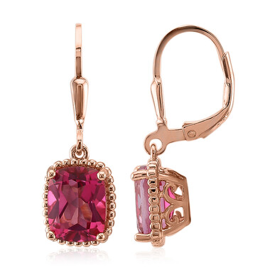 Orecchini in argento con Topazio Rosa