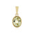 Gouden hanger met een kanariegele kunziet