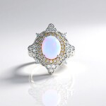 Anello in argento con Opale di Welo (Dallas Prince Designs)