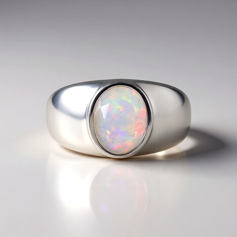Anello in argento con Opale di Welo (de Melo Essence)