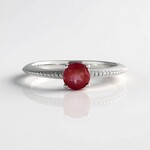 Bague en argent et Rubis de Madagascar