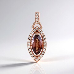 Ciondolo in argento con Zircone Rosa (Adela Silber)