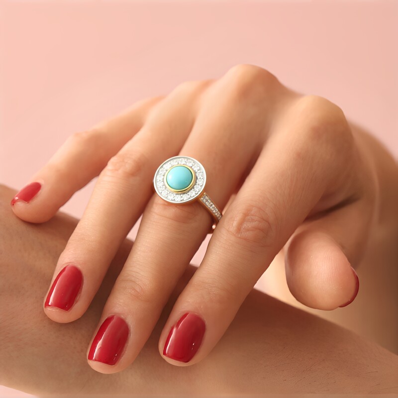 Anillo en plata con Turquesa bella durmiente