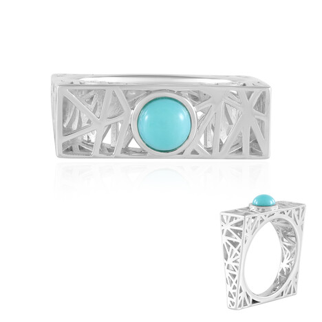 Sleeping Beauty-Türkis-Silberring (Ornaments by de Melo)