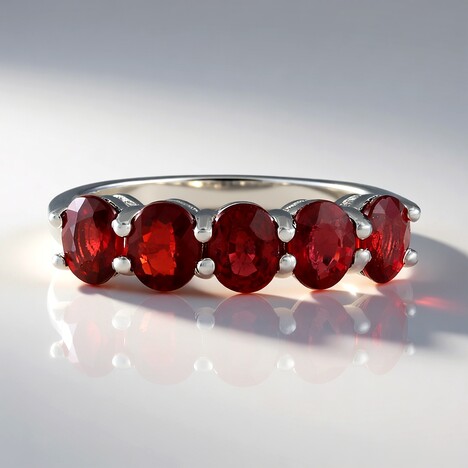 Anello in argento con Rubino Tanzania