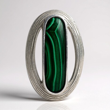 Ciondolo in argento con Malachite (MONOSONO COLLECTION)