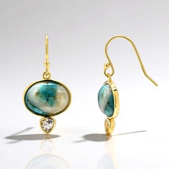 Orecchini in argento con Mosaico turchese