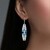 Kolczyki ze srebra rodowanego - Topaz niebieski London Blue (KM by Juwelo)