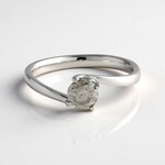 Anello in platino con Diamante Argentato I3 (KM by Juwelo)