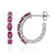 Boucles d'oreilles en argent et Grenat Rhodolite