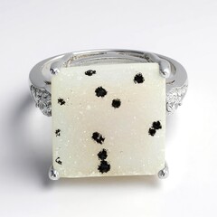 Anello in argento con Agata Glitter