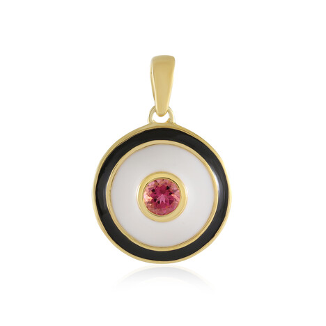 Pendentif en argent et Tourmaline rose du Brésil