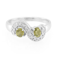 Bague en argent et Tourmaline cuprifère