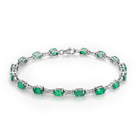 Bracciale in argento con Smeraldo Zambia