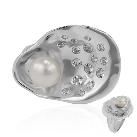 Süßwasserzuchtperlen-Silberring