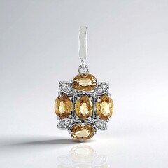 Ciondolo in argento con Zircone Canarino