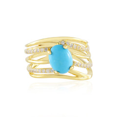 Zilveren ring met een Sleeping Beauty Turkoois (Faszination Türkis)