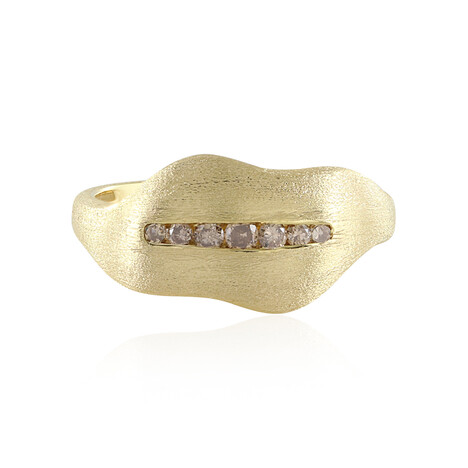 Bague en argent et Diamant champagne I2