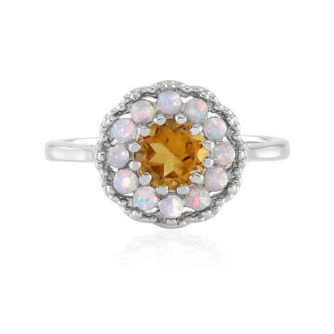 Anillo en plata con Citrino