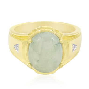 Anello in argento con Giadeite Verde (Annette)
