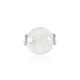 Zilveren hanger met een witte kwarts (MONOSONO COLLECTION)