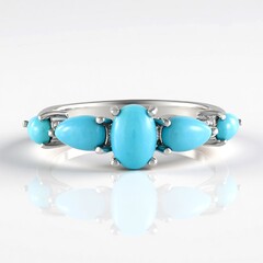 Anello in argento con Turchese Sleeping Beauty (Faszination Türkis)