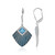Boucles d&#039;oreilles en argent et Topaze bleu Suisse (Adela Silber)