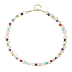 Edelstein-Silberhalskette