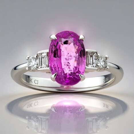 Anello in oro con Zaffiro Rosa (CIRARI)