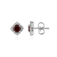 Boucles d'oreilles en argent et Grenat du Mozambique