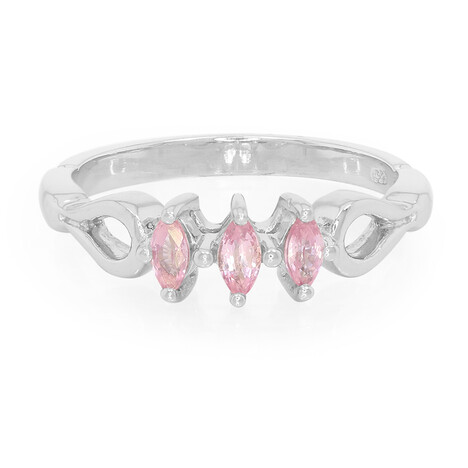 Pinkfarbener Ceylon-Saphir-Silberring