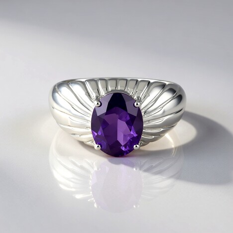 Anello in argento con Ametista
