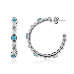 Pendientes en plata con Turquesa bella durmiente (Desert Chic)