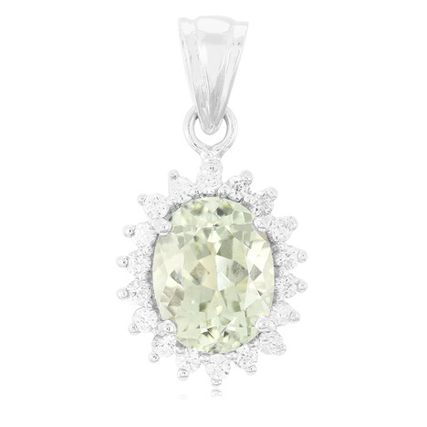 Grüner Amethyst-Silberanhänger