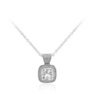 Collier en argent et Topaze blanche