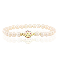 Bracciale in oro con Perla d'Acqua Dolce Bianca (Michelle Albala)