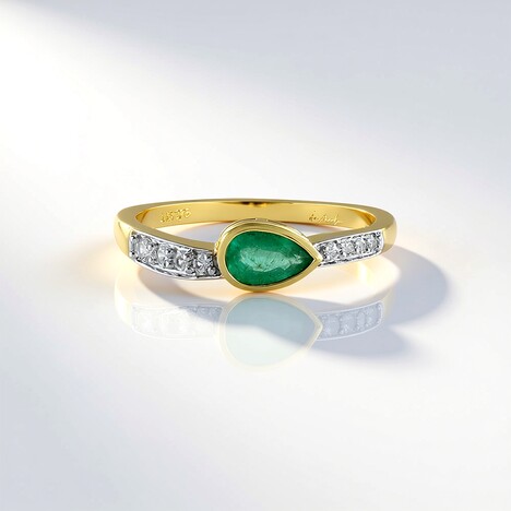 Anello in oro con Smeraldo Zambia (de Melo Gold)