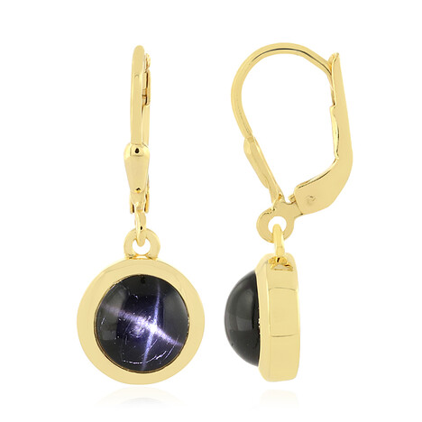 Indischer Stern-Diopsid-Silberohrringe