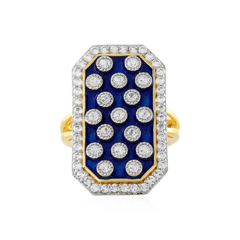 Anello in argento con Topazio Bianco