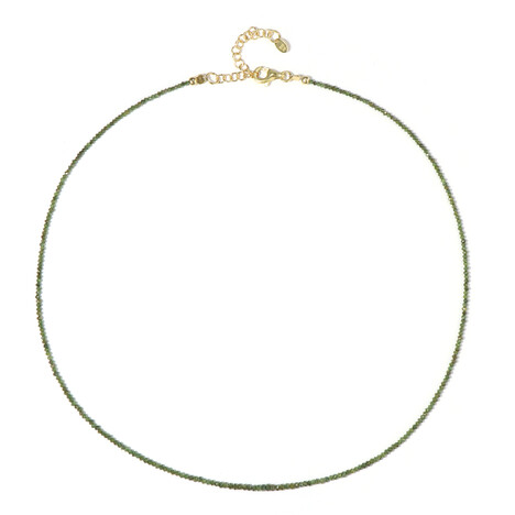 Collar en plata con Diamante verde