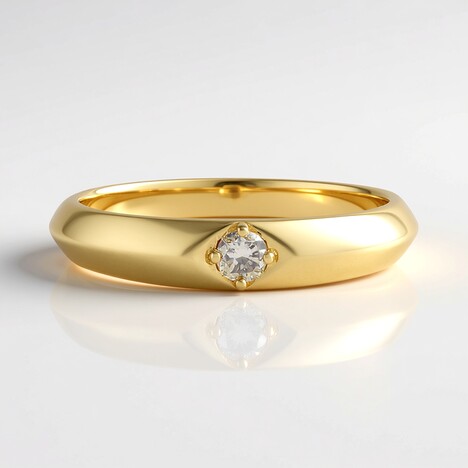 Anello in argento con Diamante Cioccolato I2