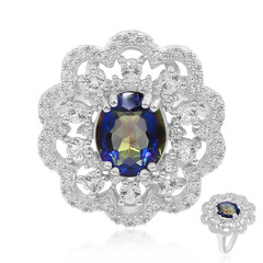 Anello in argento con Quarzo Mistico Blu